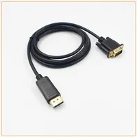 High Quality 1.8M DisplayPort To VGA Converter Cables Adapter DP Male 1080P Display Port Connector For MacBook HDTV a56