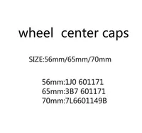 20 sztuk / partia 56mm 65mm 70mm Wheel Center Cap Hub Caps Emblem Badge Okładki Akcesoria samochodowe Stylizacja 3B7601171