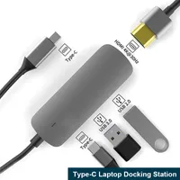 Tipo C HUB USB-C a HD Docking Station Adapter 4 in 1 DP Dock di espansione multifunzione per MacBook Pro Huawei P20 Pro Samsung Galaxy S9