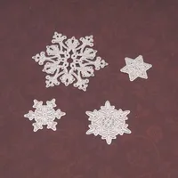 4 stks / set Sneeuwvlok Snijden Dies Christmas Metal Cutting Dies Stencils Die Cut Voor DIY Scrapbooking Album Papieren Kaart Embossing HH9-3656