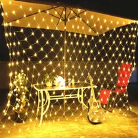 210 LED Fairy Net Light Mesh Vorhang Schnur Hochzeit Weihnachten Party Decor Hochwertige warme weiße Lichtstraterne