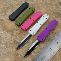 5 colores Mini llavero llavero de bolsillo aluminio doble acción pesca plegable cuchilla fija cuchillo automático automático regalo de Navidad
