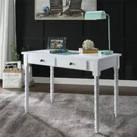 Yatak odası mobilyaları ACME Altmar yazı masası, beyaz bitirmek 93014A47