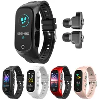 N8 Smart Watch con TWS Bluetooth Auriculares Deportes SmartWatch Fitness Muñequera para hombres Mujeres Pulsera Respuesta Llamada desde el teléfono