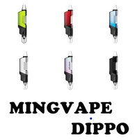 Mingvape Dippo Kit 650mah Dab Pen Seramik Baş Balmumu Atomizer Cam Bong Kabarcık Su Borusu Lookah Denizatı