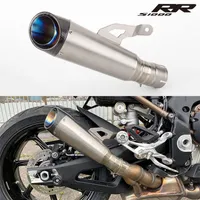 Slip On för BMW S1000RR 2019 2020 Fullständig system Motorcykel GP Avgas Escape Modify Middle Link Pipe Carbon Titanium ALLOY Ljuddämpare