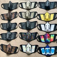 28 Tasarım Unisex Yüz Maskeleri PU Deri Toz Geçirmez Yüz Maskesi Moda Baskı Erkekler Kadınlar Dayanıklı Ağız Maskeleri Açık Anti-sis Parti Yüz Maskesi Sıcak