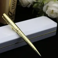 Kostenloser Versand Pens Executive Kugelschreiber Büroschule Lieferanten Metall Gold Silber Briefpapier Nachfüllen 0,7 mm Stifte zum Schreiben