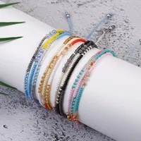 Bohemian Colorful Glass Seed Beads Bracelet 3 Layer Boho Mixed Trilaminar Braid Bracelet For Women Girls with Friendship Card 140 O2