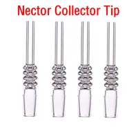 10mm 14mm 18mm Quartz Collector Tips Thick Straw Drop Quartz Tester Straw Tube Tip for Mini Collector Kits Smoking accessories