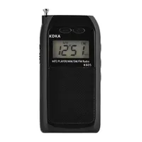 Radio K605 Mini Pocket FM Am MW Digital Tuning Receptor MP3 Player Música Onda Média / Estéreo Curto1