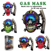 STOCK IN US Silicone Gas Mask Bong con tubo acrilico Accessori per fumare narghilè DAB Rigs Shisha GRATIS DHL all'ingrosso