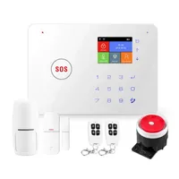 2,4 pouces TFT Screen WIFI GSM Home Burglar Alarm Kits de sécurité sans fil Système de mouvement Détecteur de mouvement Control1