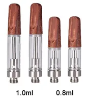 0,8 ml 1,0 ml houten tips vape cartridges keramische spiraal dabwoods verpakkingverdamper pennen lege winkelzakken gezondheid hout karren