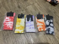 Nieuwste Tie Dye Crew Printing Socks Street-Style Gedrukt Katoen Lange Sokken voor Mannen Dames Hoge Sokken