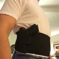 Men's Body Shapers Men Waist Band Belt Tactical Adjustable Belly Pistol Gun Holster With Double Magazine Pouches RD674575