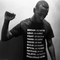Hahayule Hjn Traum wie Martin Lead Like Harriet Black Black History Zitate Slogan T-Shirt Unisex Tumblr Fashion Black T-Shirt Y200623