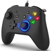 US-Aktien-kabelgebundene Gaming-Joystick Gamepad Dual-Vibration-Spiel Controller kompatibel mit PS3, Switch, Windows 10/8/7 PC-Laptop, TV-Box A40 A07