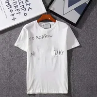 Mens T Shirts Letters Tryckta med randiga tees sommar andningsbara t -skjortor för män och kvinnor korta ärmar