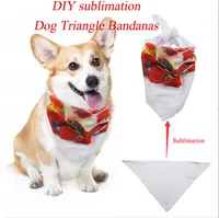 Sublimação de sublimação cão triangle bandana ajustável cachorro gato gato lenço amarre gravata arco na gravata bandana colarinho de pescoço acessórios para cães