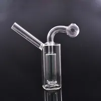 Mini Glass Oil Burner Bong Hookah smoking Water Pipes inline matrix birdcage perc Thick Pyrex Clear Heady Recycler Dab Rig Hand Bongs