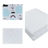 Wholesale! Sublimation Baby Blanket White Blank Soogan Carpets Theramal Transfer Printing Quilts Customized Sublimation Blankets A12