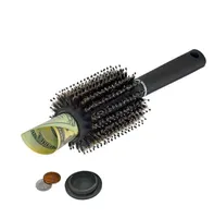 Cabelo Escova Combado Recipiente Oco Black Stash Seguro Desfrução Segurança Segurança Hairbrush HairBrush Hidden Security Security Caixa de armazenamento