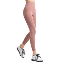 Trajes de yoga Pantalones Barbie Pantalones de cintura alta Gimnasia Correr Deportes Aptosos Elástico Tark Skin Gym Ropa Entrenamiento Pantalones