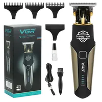 VGR Hair Clipper Profesyonel Kuaför Erkekler için Elektrikli Sakal Giyotin Kazanmacıları Taşınabilir Şarj Edilebilir Kesme Makinesi 220119