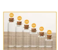 5ml 8ml 10 ml 12ml 15ml 20ml Leeres Glas Transparent Klare Flaschen mit Korkstopper Glasfläschchen Gläser Lagerflaschen Teströhrchen Gläser