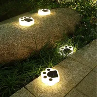 Niedźwiedź słoneczny Zwierząt Paw Drukuj Światła LED Lampy Słoneczne Ozdoby Ozdoby Outdoors Latarnia LED ścieżka Dekoracyjne Oświetlenie Śladów Lampa A17