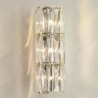 Moderne Crystal Wandlampen LEIDENE Woonkamer Achtergrond Muur Blaker Luxe Bedlampje Nieuwe Type Crystal Mirror Lamp Lighting