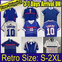 1998 Retro-Version Frankreich Fussball Jersey 96 98 02 04 06 Zidane Henry Maillot de Foot Soccer Shirt 2000 Home Trezeguet Football Uniform