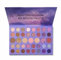 2022 New Brand Pony's Constellation Sky Artistry Shadow Palette, uma curativa de 39 sombrias de pigmentos multiuso para olhos e rosto