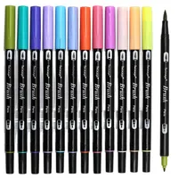 Dainayw Dual Borste Pen Art Markörer, Primär, 12-pack, ABT och Fina Tips Markörer för Journaling Card Making 220209