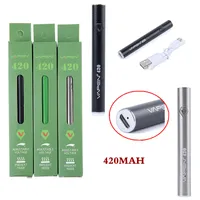VAPEN 420 Preheating VV Battery 420mAh Variable Voltage Adjustable Bottom micro USB Charge for 510 Thick Oil Cartridges Tank