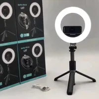 Portable Rechargeable 16 LED Selfie Ring Light with Tripod Stand for Mobile Phone