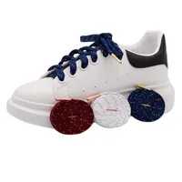 Elegant 10MM Double Colors Shoelace 120cm Shoe Metal String 2pairs Shoes Accessories for Women White Shoes Queens AF1 Fit