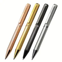 YAMAALANG kalemler hediye kalem metal altın rosegolden gümüş siyah kareli ahşap kutu tükenmez stylo klasik lüks kaliteli