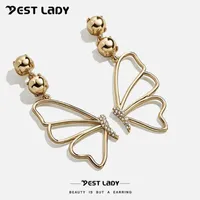 Stud Lady BB Novo Champagne Boor Paper Clip Crystal Earings voor Won Lavish presenteert Party Prom Show Statement Jewelry1