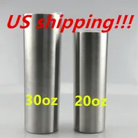 ABD nakliye! LidStraw Kahve Süt Kupalar A12 ile 20 oz 30 oz Paslanmaz Çelik Skinny tumber İçin Glitter Çift İzoleli Vakum Su Şişeleri