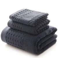 Asciugamano da uomo super assorbente Asciugamano 100% cotone grande asciugamano da bagno e piccolo viso Asciugamano per adulti Asciugamani morbidi Bagno Y200429