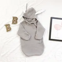 新生児のためのMILANCEL Blankets Envelope rabbit ear swaddlingラップ写真新生児の赤ちゃんガール服LJ201204