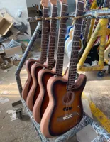 Chine Made Acuoustasonic Sonic Satin Green Acoustic Guitar Guitar Satin Fini Satin Matte Spurce Top Dot Inlay, Chorme Hardwa