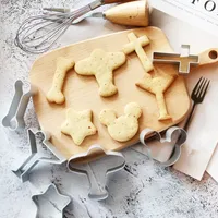 Cookie Cutters Mallen Aluminium Legering Leuke Dier Vorm Biscuit Mold DIY Fondant Pastry Decoreren Bakken Keuken Gereedschap