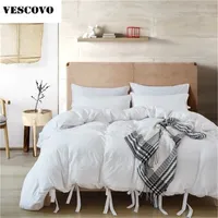 Conjunto de ropa de cama de venta caliente Conjuntos de cama de lino incluyen cubierta de edredón Funda de almohada Reina King Twin Tamaño 201210