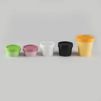50 g 100g 200g cosmetische pot crème container pot plastic binnendeksels zwart lege doos tin masker containers verpakking