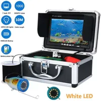 Kameralar 7 "inç 1000TVL Sualtı Balıkçılık Video Kamera Kiti 2 ADET LED Beyaz Lamba Işıkları Balık Bulucu Göl Su Kamerası1