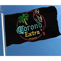 Corona Extra Beer Flag Deluxe Funny Party Flagga med mässing Grommets 3x5 Ft, Utomhusskylt Hus Banner Polyester Yard Lawn Outdoor Decor