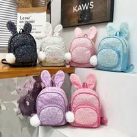 Girls Mini Backpack Purse Cute Rabbit Ear School Bags for Kids Schoolbag Book Bags Children Backpacks Mochila